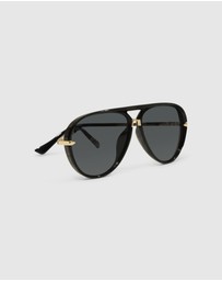 Belle & Bloom - Royal Aviator Sunglasses - Black
