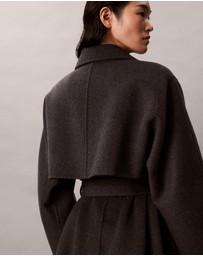Calvin Klein - Wool Blend Wrap Coat