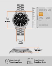 Emporio Armani - Silver Tone Chronograph Watch