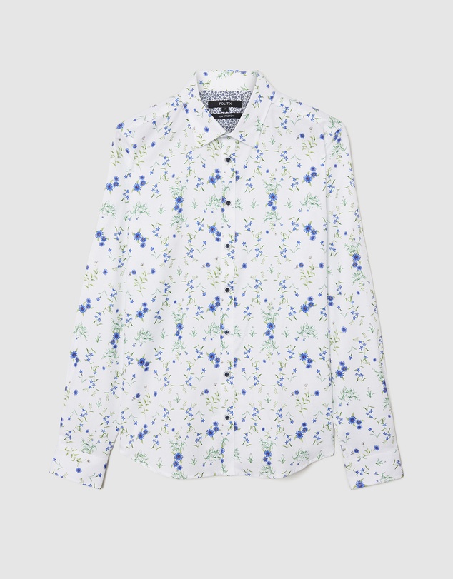 Politix - Textured Floral Long Sleeve Shirt
