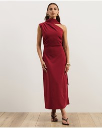 Atmos&Here - Zoey Asymmetrical Scarf Midi Dress