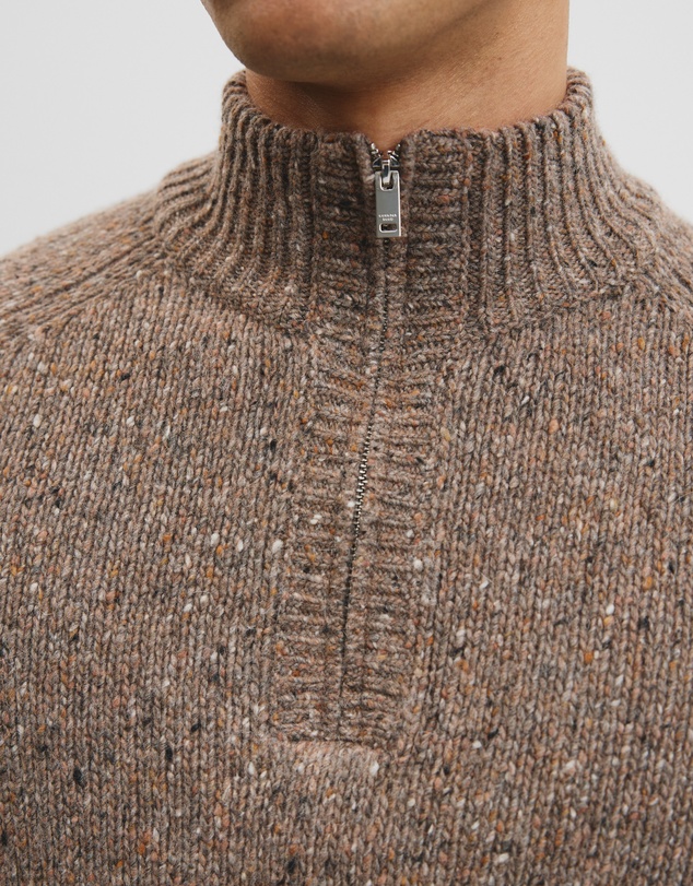 Country Road - Merino Nep Quarter Zip Knit