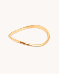 Astrid & Miyu - Wave 18ct Gold Plated Bangle