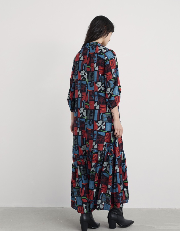 Seasalt - Seasalt Cornwall Multi Windblown Tiered V-Neck Dress
