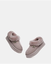 EVERAU - EverAU Ugg Gabri Cow Suede Upper House Shoes