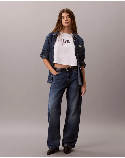 Calvin Klein Jeans - Boxy Varsity Logo Cropped Tee