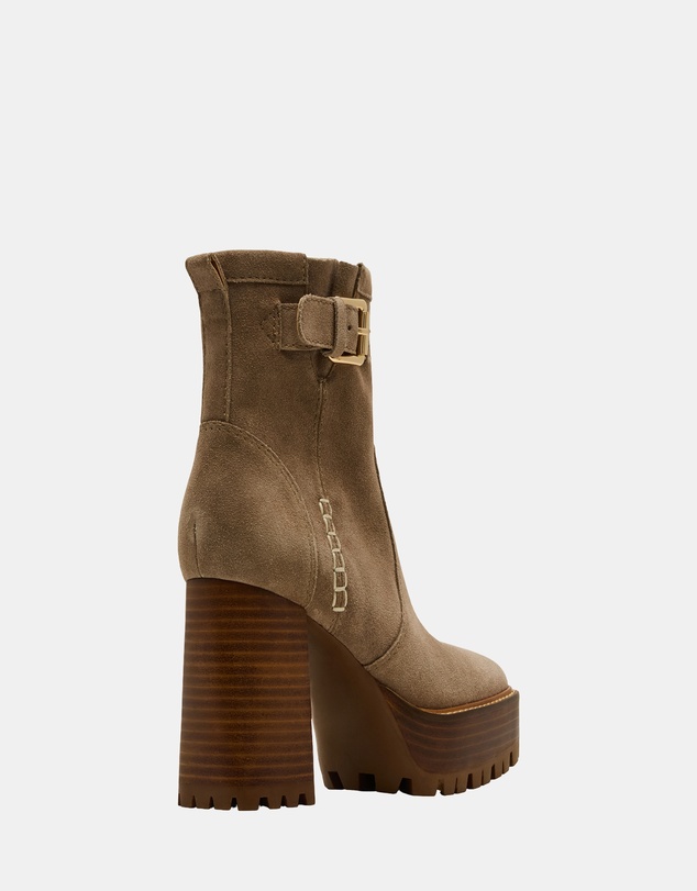 Steve Madden - Summit Taupe Suede Booties