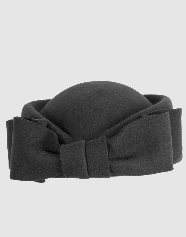 Max Alexander - Felt Black Pillbox Hat