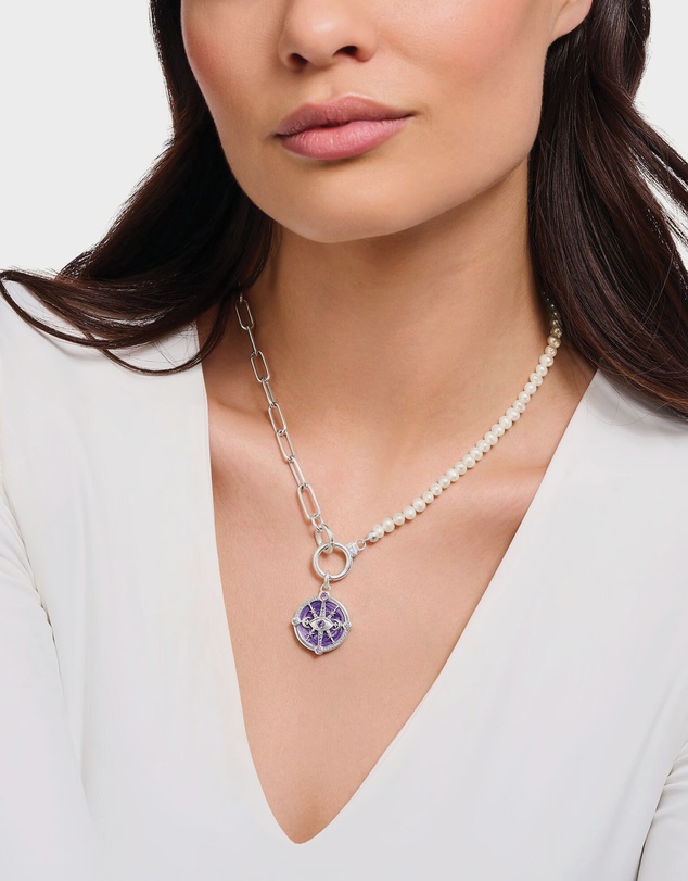 THOMAS SABO - Silver Necklace with Freshwater Cultured Pearls and Zirconia