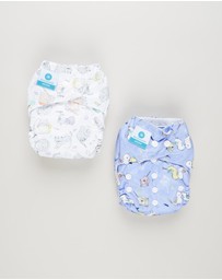 itti bitti - Bare Essentials One Size Fits Most Reusable Cloth Nappy & Wetbag 2-Pack