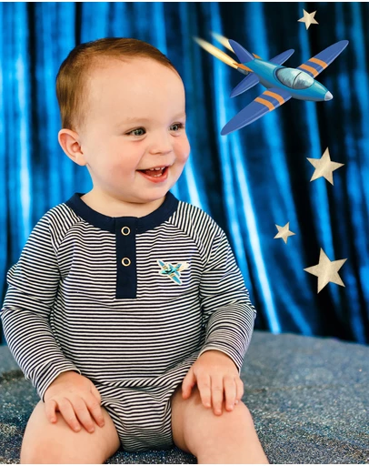 Fleur Harris - 'Out of This World' Pilot Bodysuit in Navy