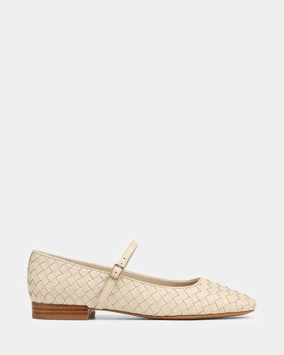 Wittner - Annie Casual Flats Chalk Woven Leather
