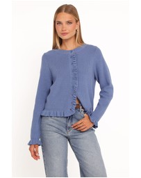 Petal & Pup - Fiori Frill Cardigan - Denim Blue