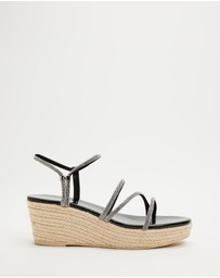 Holster - Viva Espadrille High Wedge - Vegan - Black - Women's