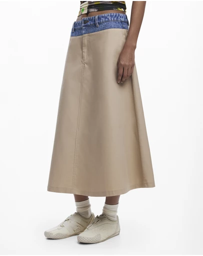 Desigual - Long flared skirt