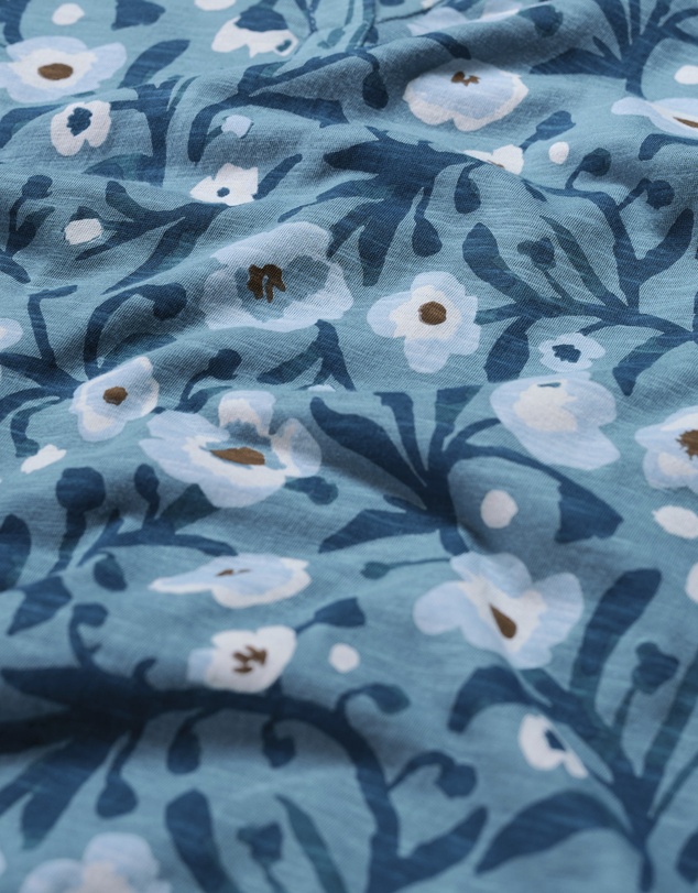 Seasalt - Seasalt Cornwall Blue Wavecrest Shirt in Organic Cotton Jersey