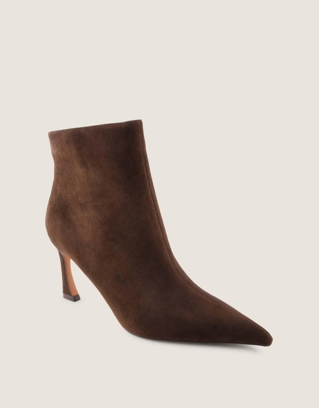 Shelly Shen - Channing Heel Ankle Boots Brown Suede