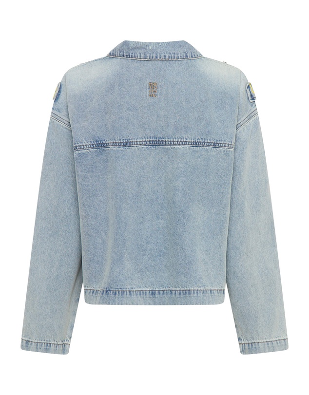 ONE TEASPOON - Retro Pullover Denim Shirt - Soft Blue