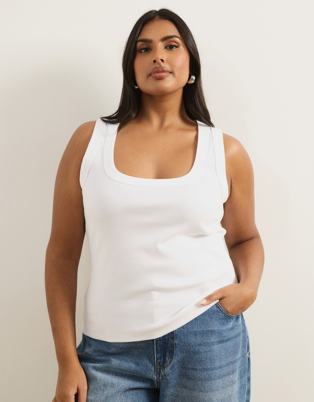 Atmos&Here Curvy - Organic Cotton Scoop Tank