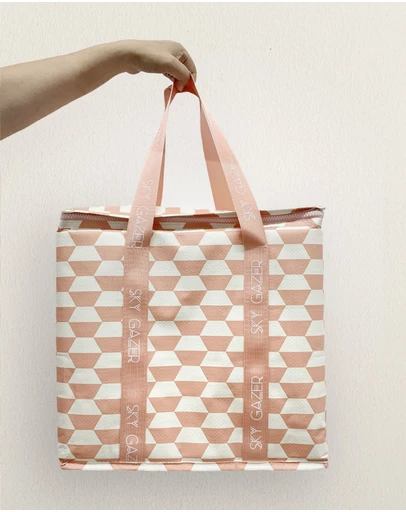 Sky Gazer - Insulated Freezer Shopping Bag - Pink