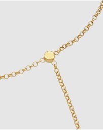Elli Jewelry - Bracelet Handchain Elegant with Crystals in 925 Sterling Silver Gold Plated