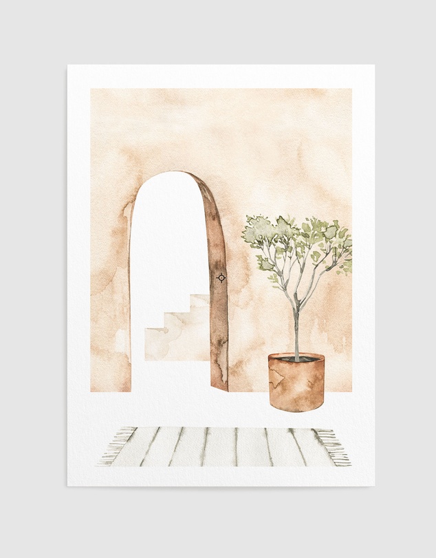 Olive et Oriel - Arched Home Art Print