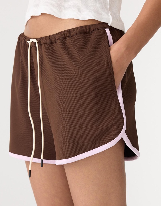 Bassike - Mini Piping Detail Pique Shorts