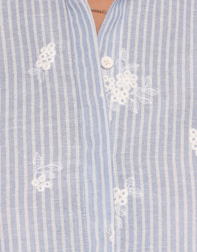Petal & Pup - Floriana Tie Sleeve Shirt - Blue Stripe