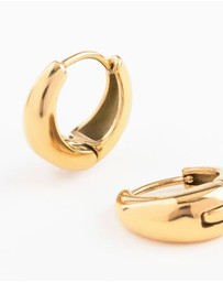 Lovisa - Waterproof Gold Plated Stainless Steel Mini Drop Huggie Earrings