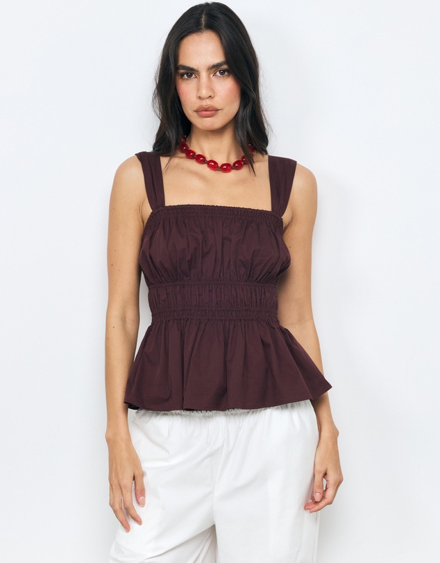 AERE - Tessa Cinched Waist Top