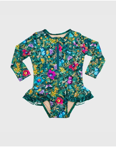 Aqua Blu Kids - Elm Long Sleeve One Piece - Babies