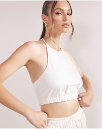 Dazie - Lovers Rock Linen Blend Halter Top