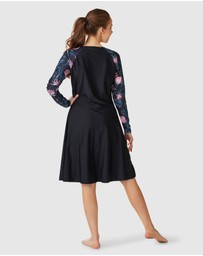 Modest Mermaid - Leaf swim dress SPF50+