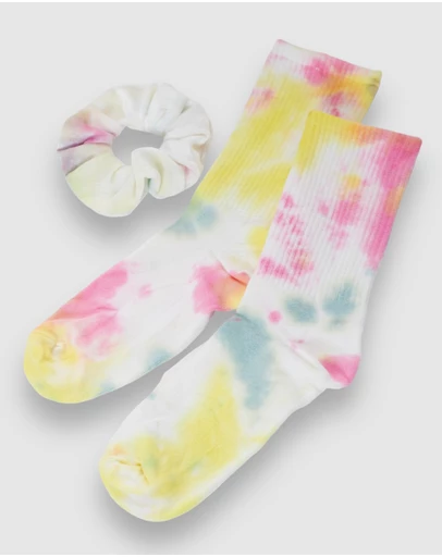 High Heel Jungle - Tie Dye Scunchie and Sock Set