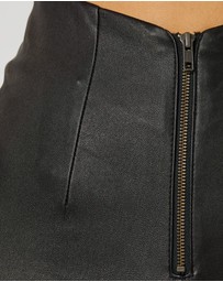 Winona - Panthera Zip Front Leather Pant