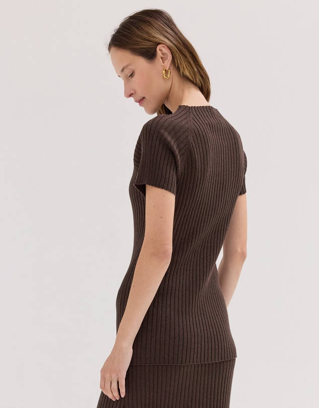 Cloth & Co. - The Rib Knit Tee Brazil Nut