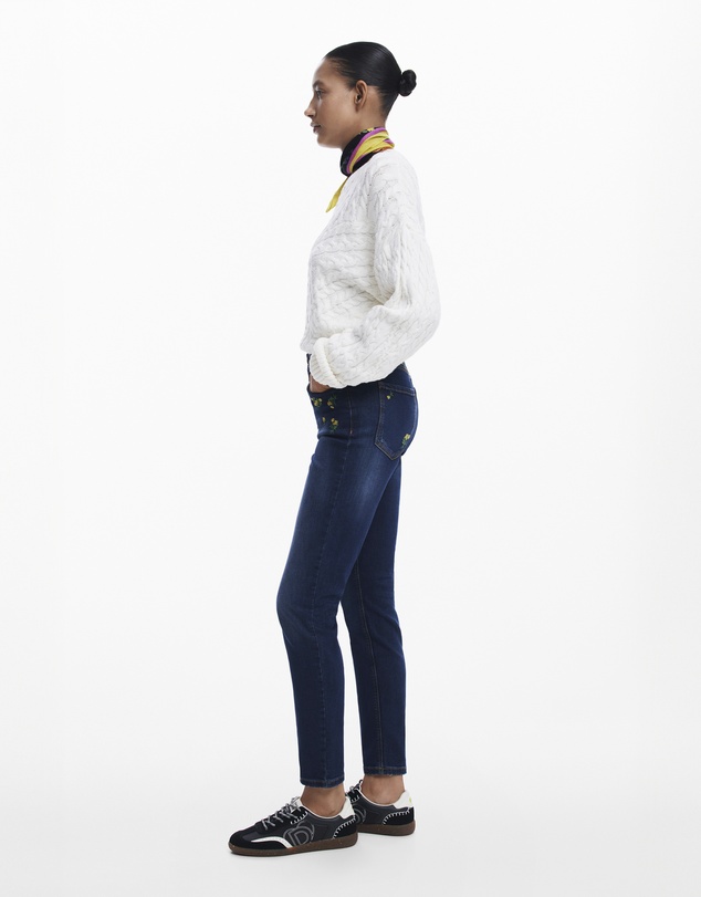 Desigual - Floral denim pants