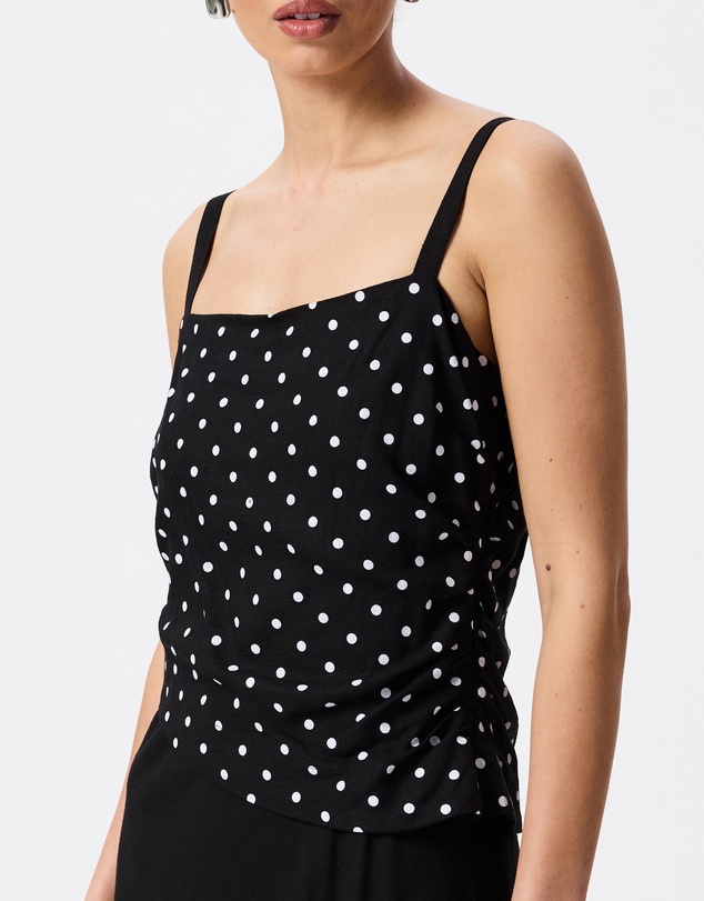 Tussah - Danielle Polka Dot Scarf Bodice Maxi Dress