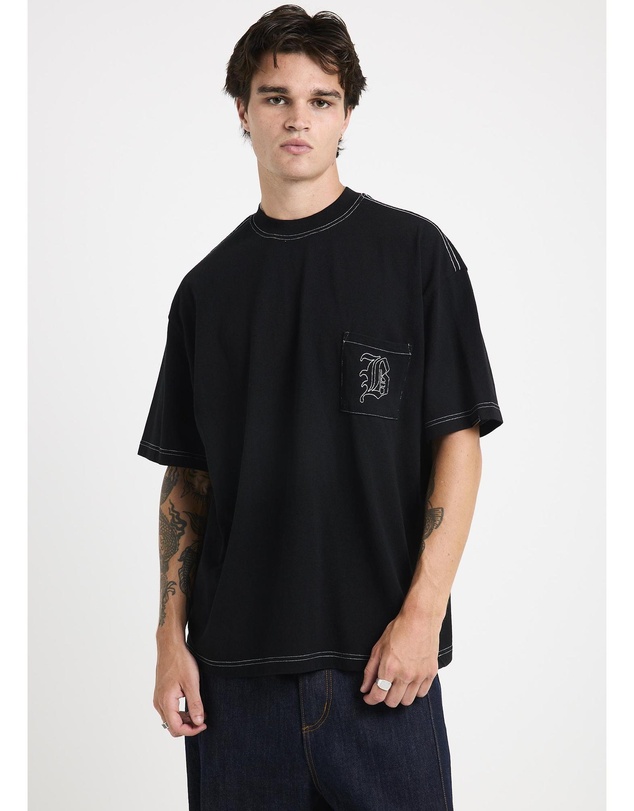 Black Noise White Rain - Contrast T-Shirt