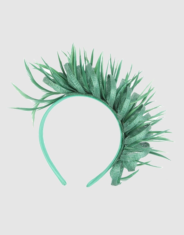 Max Alexander - Green Sinamay Fascinator Headband
