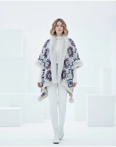 Mossée - Ava Tibetan Shawl Cape