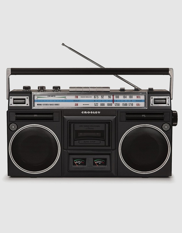 Crosley - Crosley Blast Boombox Cassette Player - Black