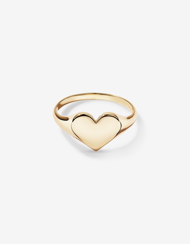 Michael Hill - Heart Signet Ring in 10kt Yellow Gold