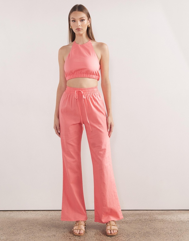 Dazie - Lovers Rock Linen Blend Halter Top
