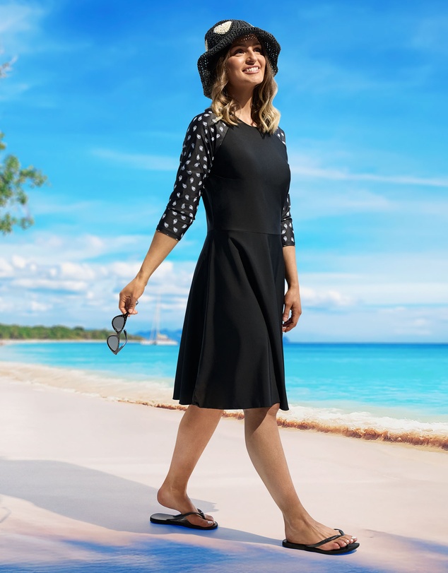 Modest Mermaid - Palm Breeze Swim Dress SPF50+