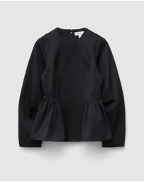 & Other Stories - Cotton Peplum Top