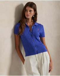 Polo Ralph Lauren - Cable Cotton Short-Sleeve Polo Cardigan