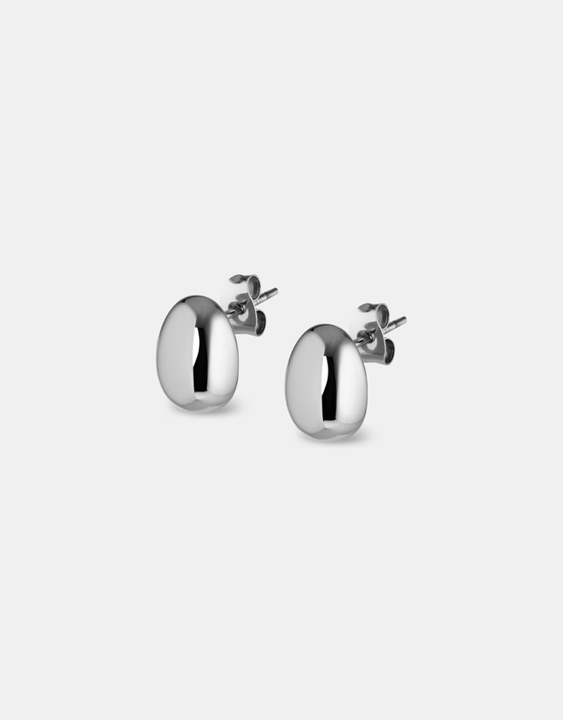 CENDRE - Bean Earrings Silver