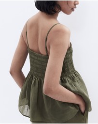 UNISON - Ramie Shirred Top