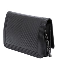 Pre-Loved by Azura Reborn - Pre-Loved Chevron Lambskin Boy Wallet on Chain